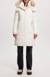 Noize Kristel Faux Fur Hooded Parka In Off White