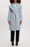 Noize Lena Belted Wrap Coat In Sea Ice