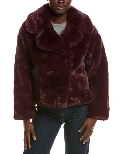Noize Loretta Coat In Burgundy