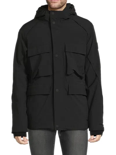 Noize Men's Anders Hooded Field Jacket In Black