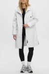 Noize Mid Length Rain Coat In White
