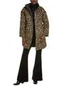 Noize Nancy Reversible Coat In Animal Print