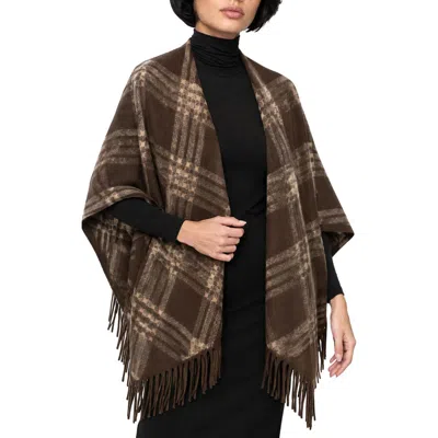 Noize Nath Plaid Wrap In Coffee