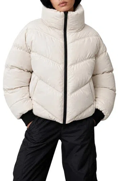 Noize Parise Quilted Puffer Jacket In White