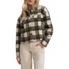 Noize Plaid Crop Shacket In Multi