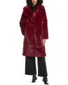 Noize Savannah Teddy Coat In Red