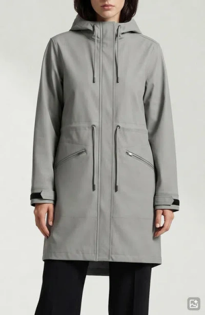Noize Sibil Hooded Water Repellent Jacket In Silver