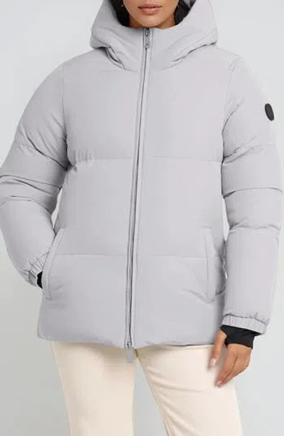 Noize Stacy Water Resistant Hooded Puffer Jacket In Blue
