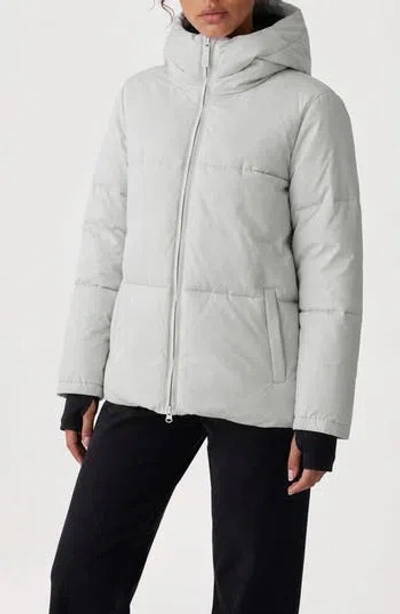 Noize Stacy Water Resistant Hooded Puffer Jacket In Cloud