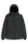 Noize Stacy Water Resistant Hooded Puffer Jacket In Spruce