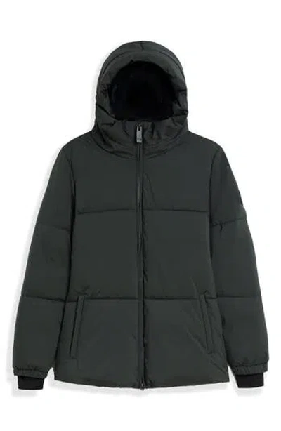 Noize Stacy Water Resistant Hooded Puffer Jacket In Spruce