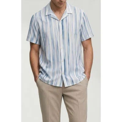 Noize Sylvain Printed Camp Shirt In Multi