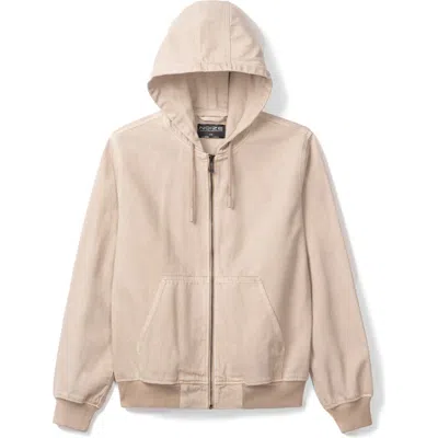 Noize Tito Denim Zip Jacket In Oat
