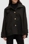 Noize Trench Poncho Jacket In Black