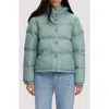 Noize Winona Puffer Jacket In Sea Surf/pale Mauve