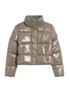 Noize Women's Coco Cropped Puffer Jacket In Mocha