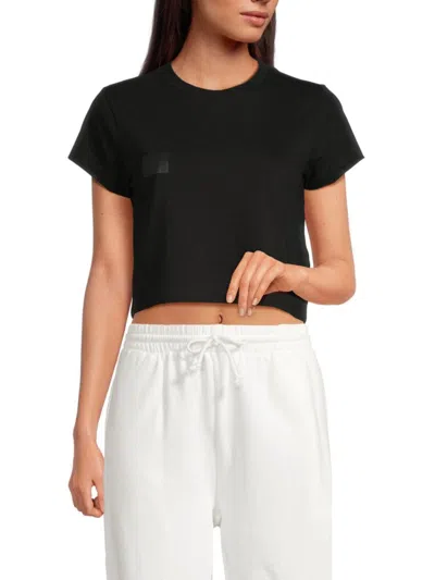 Noize Women's Crewneck Cropped Tee In Black