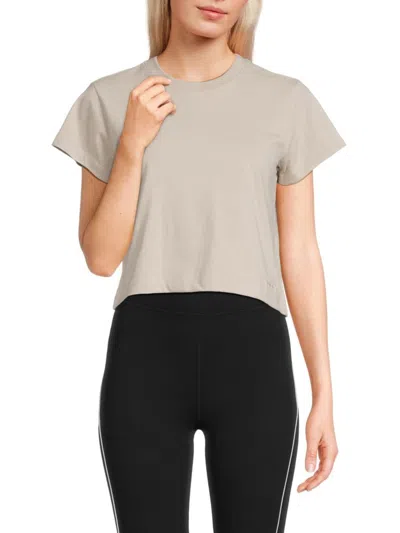 Noize Women's Crewneck Cropped Tee In Stone
