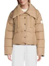 Noize Women's Yasmin Oversized Collar Puffer Jacket In Beige
