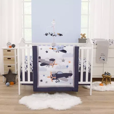 Nojo Airplane 3-pc. Crib Bedding Set In Blue