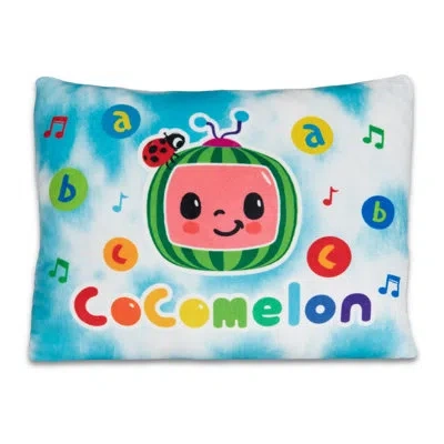 Nojo Cocomelon Squishy Toddler Pillow - Blue, Green, Pink In Blue,white