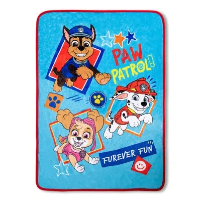 Nojo Paw Patrol Plush Musical Toddler Blanket In Teal