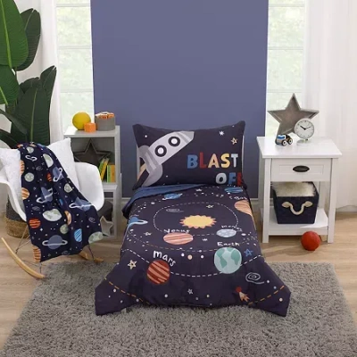 Nojo Space 4-pc. Toddler Bedding Set In Blue