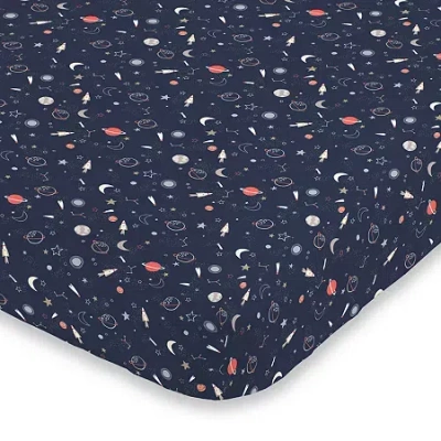 Nojo Super Soft Space Crib Sheet In Blue