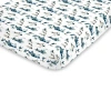 Nojo Watercolor Mountain Mini Crib Sheet In Blue