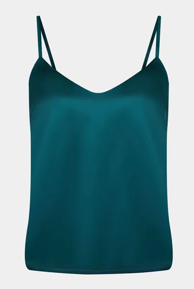 Nokaya Blue The Lady Silk Camisole Teal Eclipse