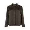 Nokaya Brown Silk Shirt The Lady In Brown