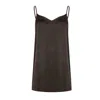 Nokaya Brown Silk Short Slip Dress The Lady In Brown