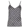 Nokaya Women's Black Crystal Neo Geo Silk Camisole In Black