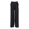 Nokaya Women's Black Heavy Linen Wide-leg Pants Perfect Days In Black