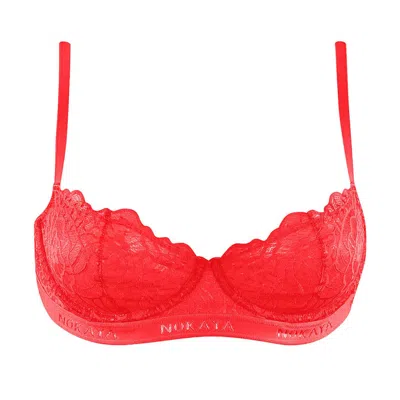 Nokaya Women's Born In Ukraine Balcony Bra - Red