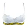 Nokaya Women's Born In Ukraine Balcony Bra - White In White