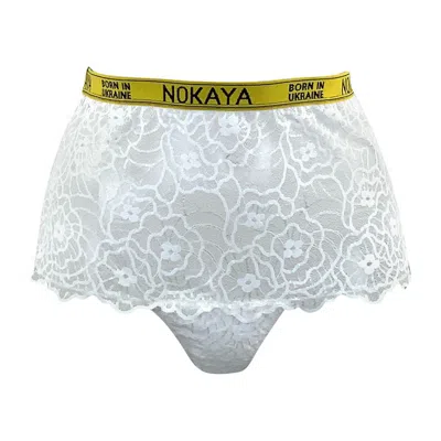 Nokaya Women's Born In Ukraine High Waist Briefs - White