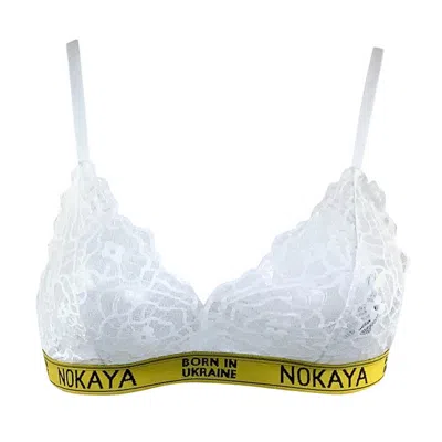 Nokaya Women's Born In Ukraine Image Bralette - White