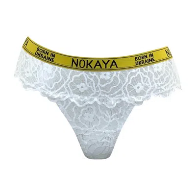 Nokaya Women's Born In Ukraine Thong - White