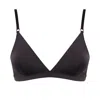 Nokaya Women's Brown Ultra Soft Triangle Bralette - Black Beans In Brown