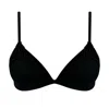 Nokaya Women's Crossing Lines Padded Wireless Triangle With Push-up - Black In Black