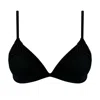 Nokaya Women's Crossing Lines Padded Wireless Triangle With Push-up Black In Black