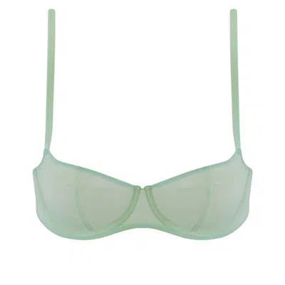 Nokaya Women's Green I.d. Line Underwired Soft Balcony Bra - Mint Cream