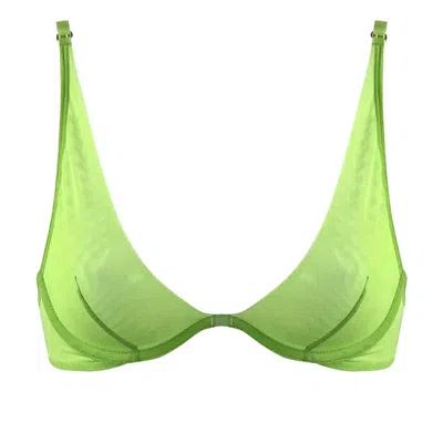 Nokaya Women's I.d. Line Deep Plunge Underwired Soft Bra - Green