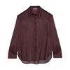 Nokaya Women's Linen Voile Shirt Restorative Brown In Brown