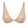 Nokaya Women's Neutrals I.d. Line Deep Plunge Underwired Soft Bra - Soft Sand In Yellow
