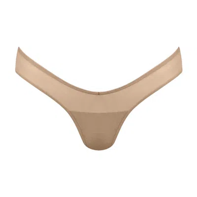 Nokaya Women's Neutrals I.d. Line V-thong - Soft Sand In Brown