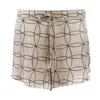 Nokaya Women's Pink / Purple Pink Neo Geo Silk Shorts In Pink/purple