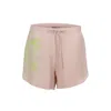 Nokaya Women's Pink / Purple Silk Dreamscape Shorts Pink Flower In Pink/purple