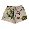 Nokaya Women's Rose Gold Flying Flower Silk Pyjama Shorts - Pink Rice In Rose Gold
